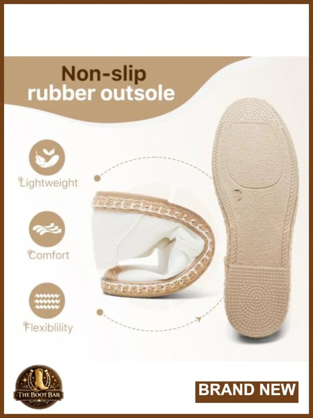 Women's Espadrilles Flats Slip On Breathable Lightweight Foldable Non-Slip
